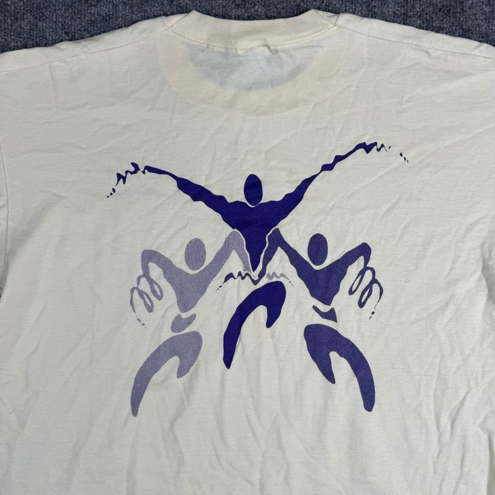Fruit of the Loom T-Shirt Mens XL Cream Wellness Fitness Partners Graphic Tee